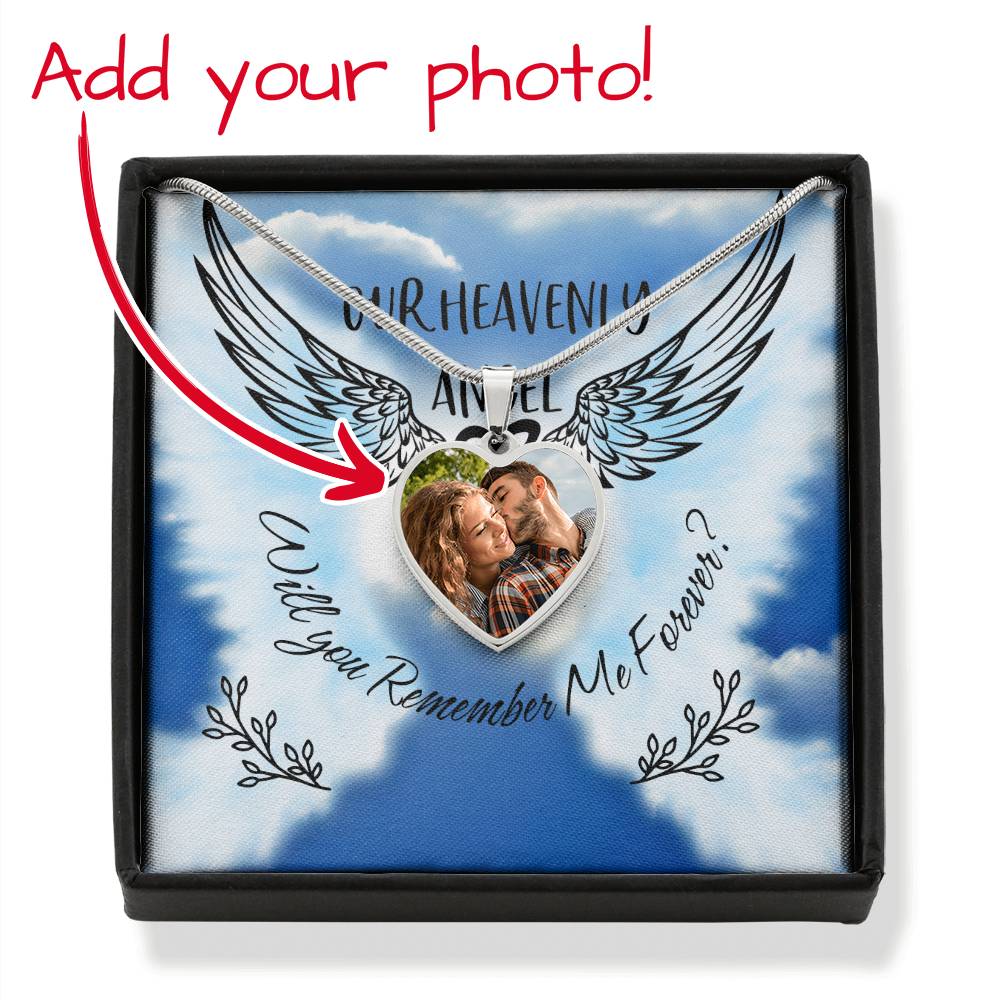 Personalized Photo Heart - Will You Remember Me Forever?