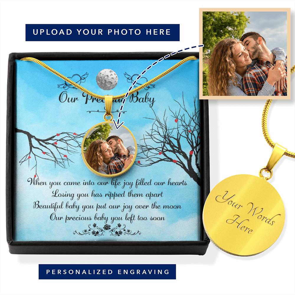 Necklace - Photo Round Pendant - Our Precious Baby