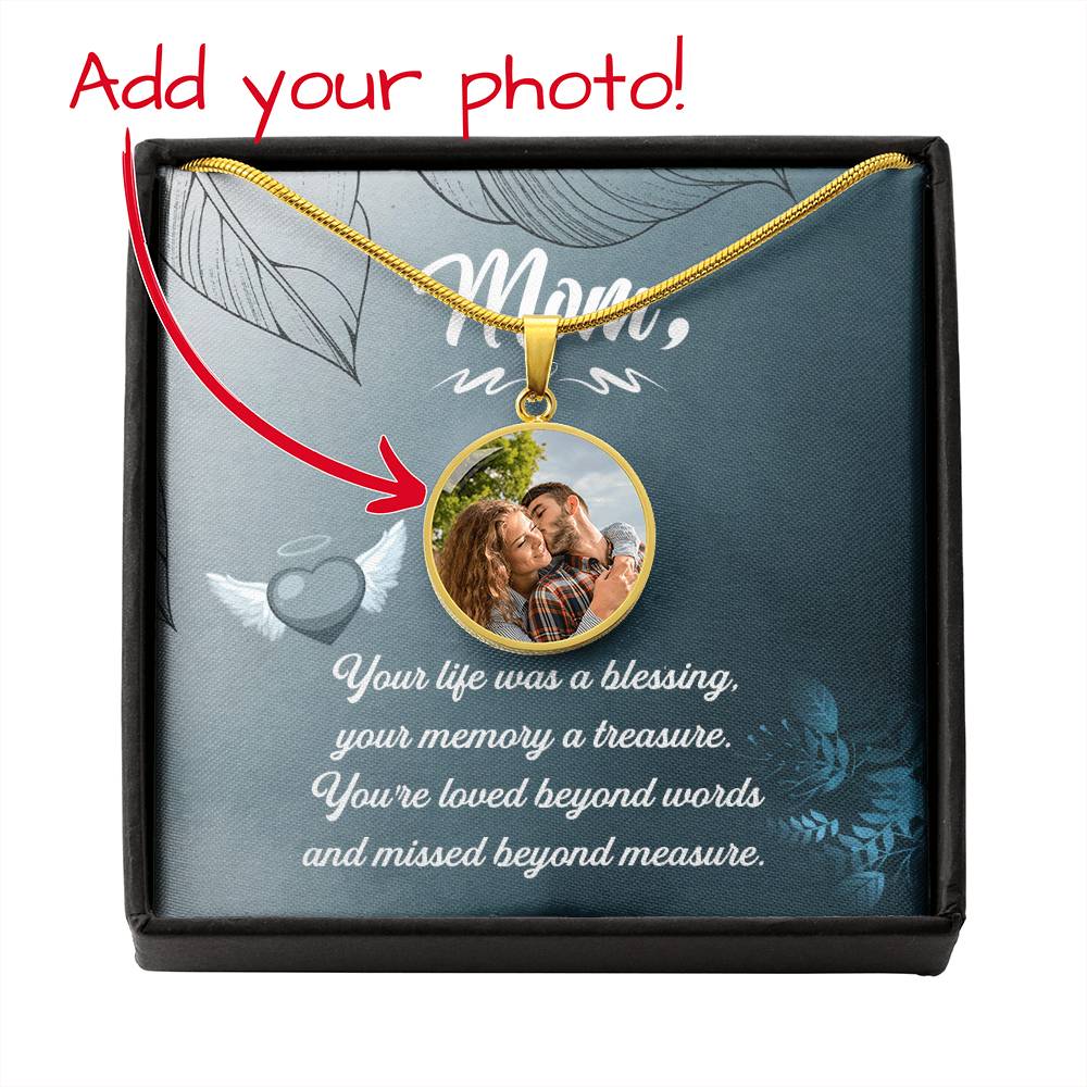 Photo Necklace - Your Life Was a Blessing